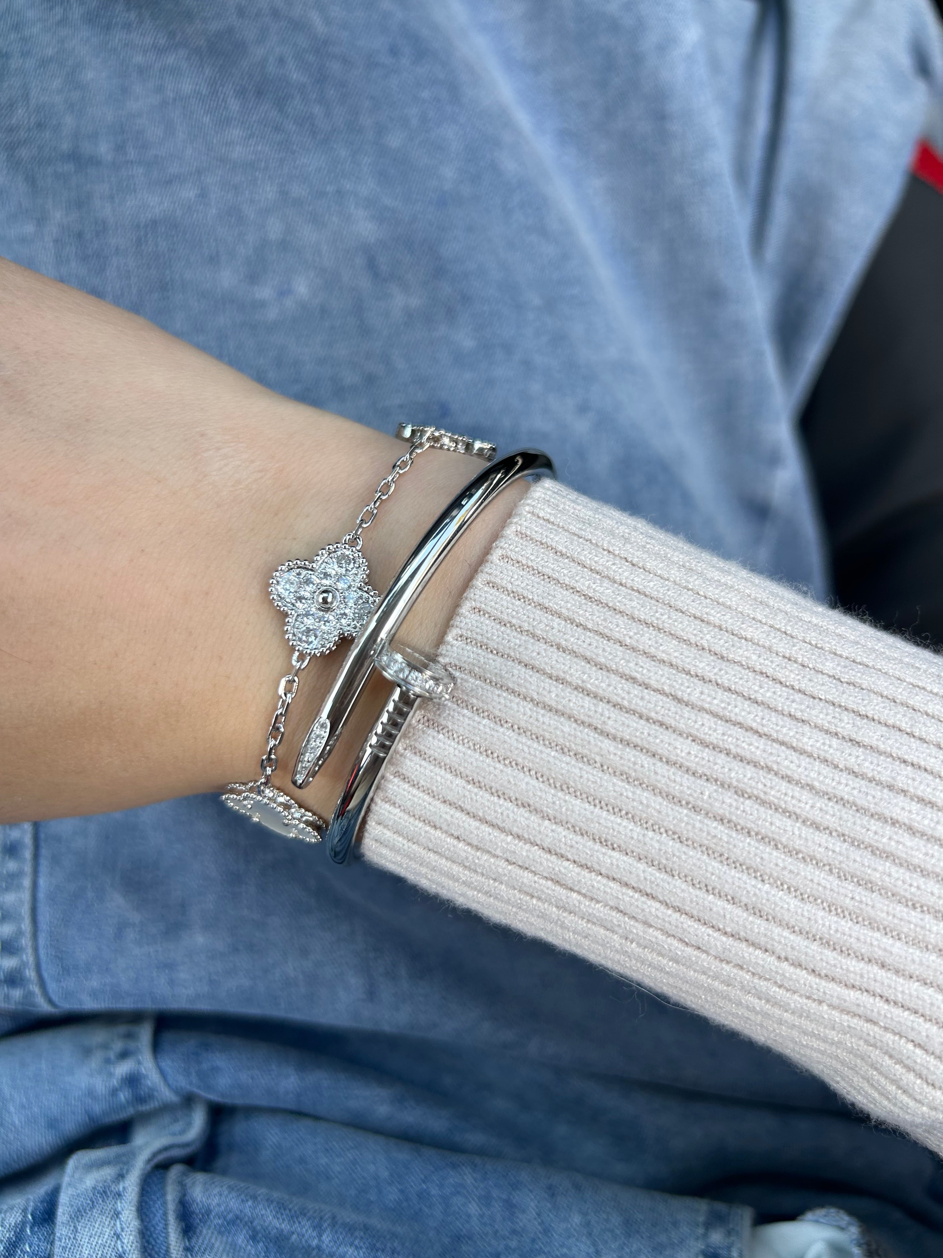 NAIL BRACELET SILVER